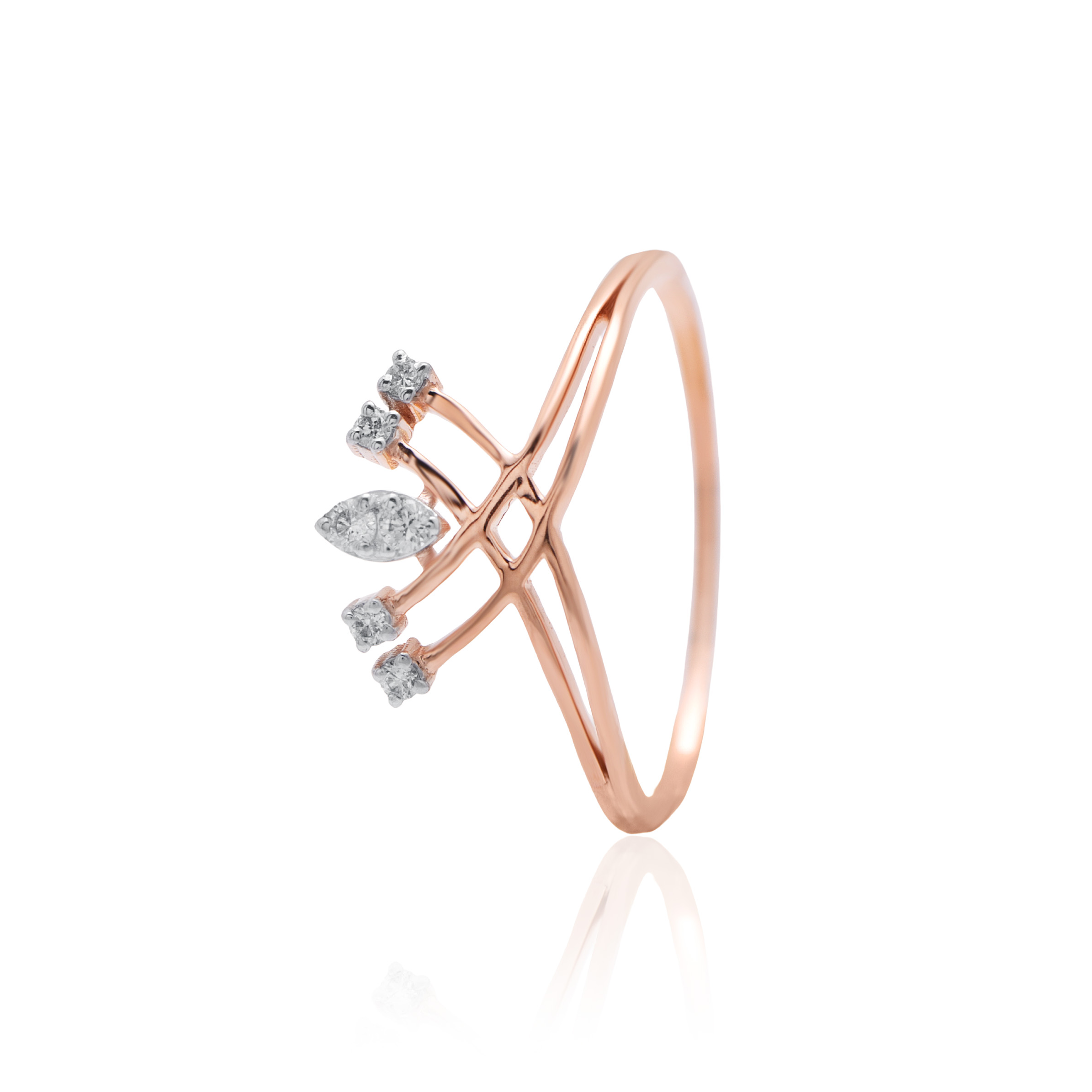 Everyday Wear Gold and Diamond Ring - Image 2