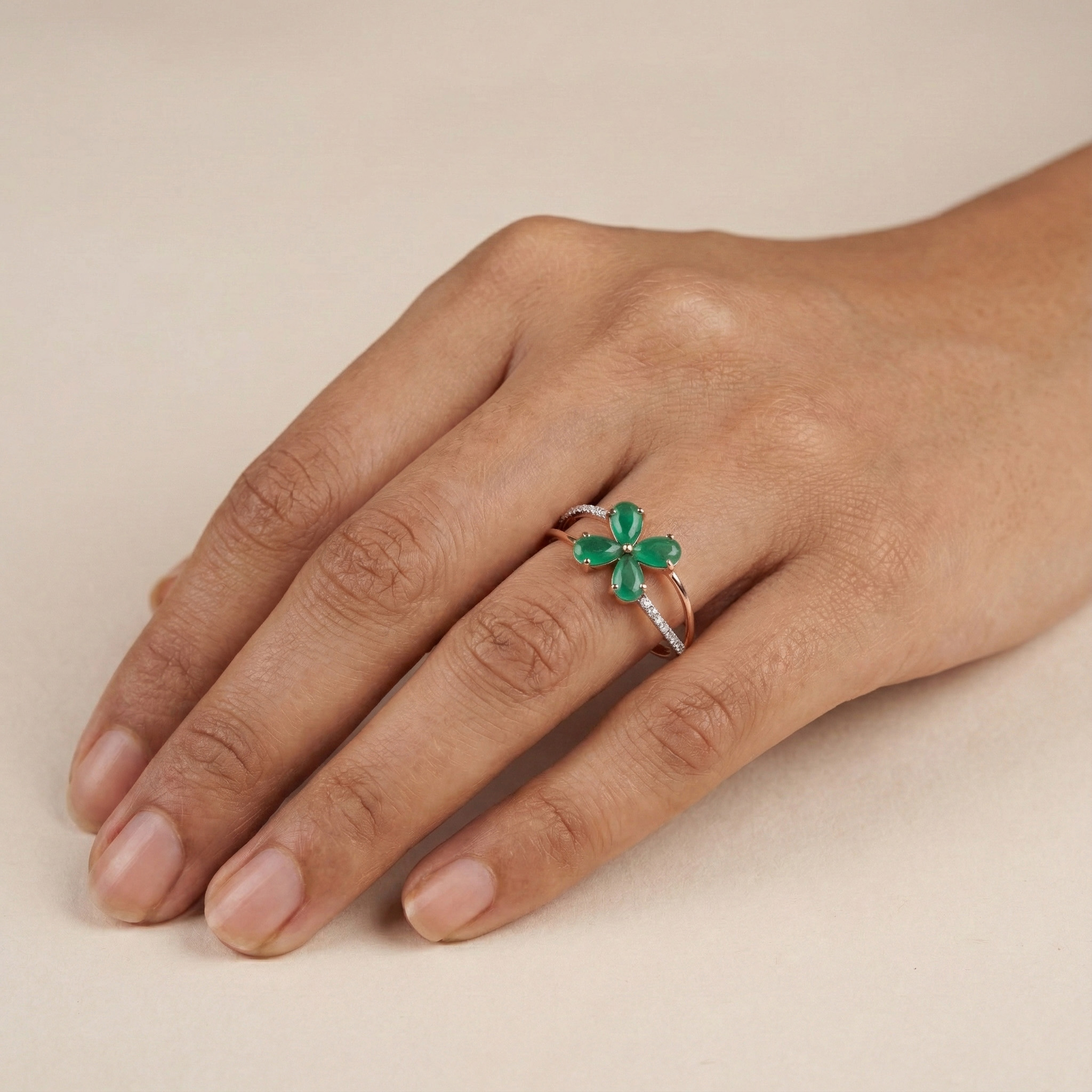 Casual Charm Gold and Diamond Ring - Image 2