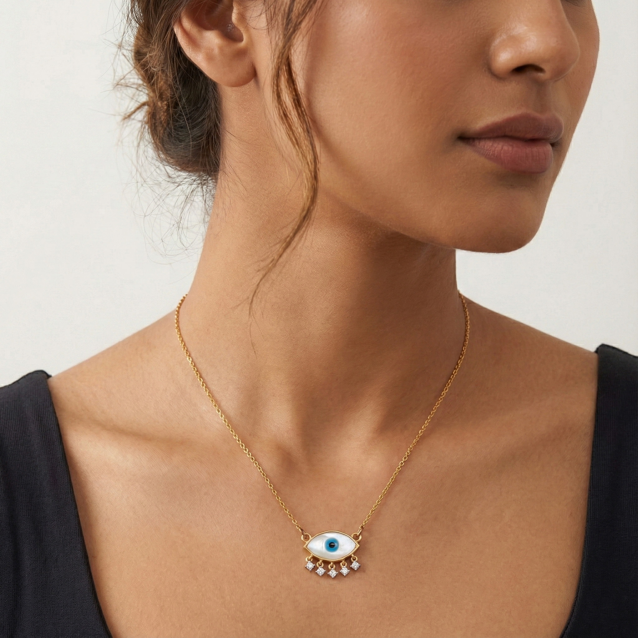 Minimalist Gold and Diamond Pendant - Image 3