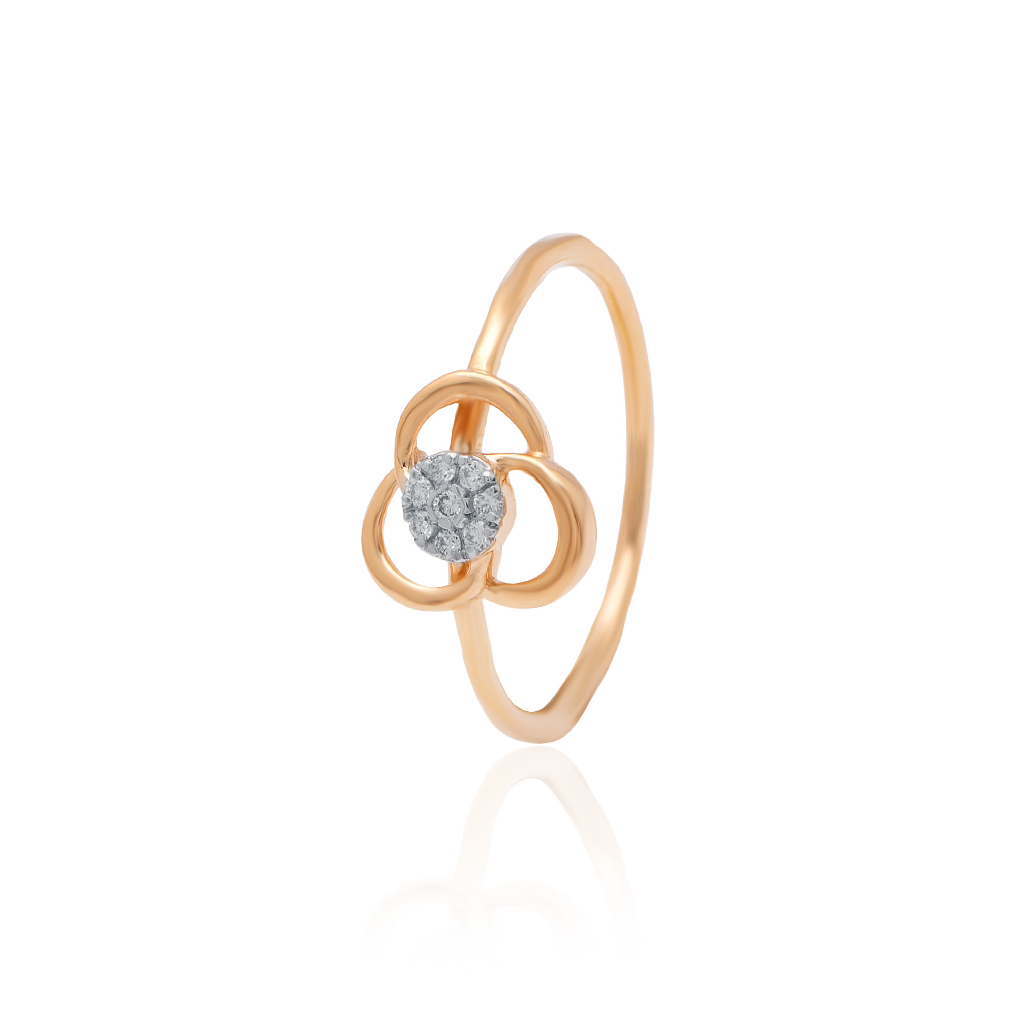 Sleek Everyday Gold and Diamond Ring - Image 3