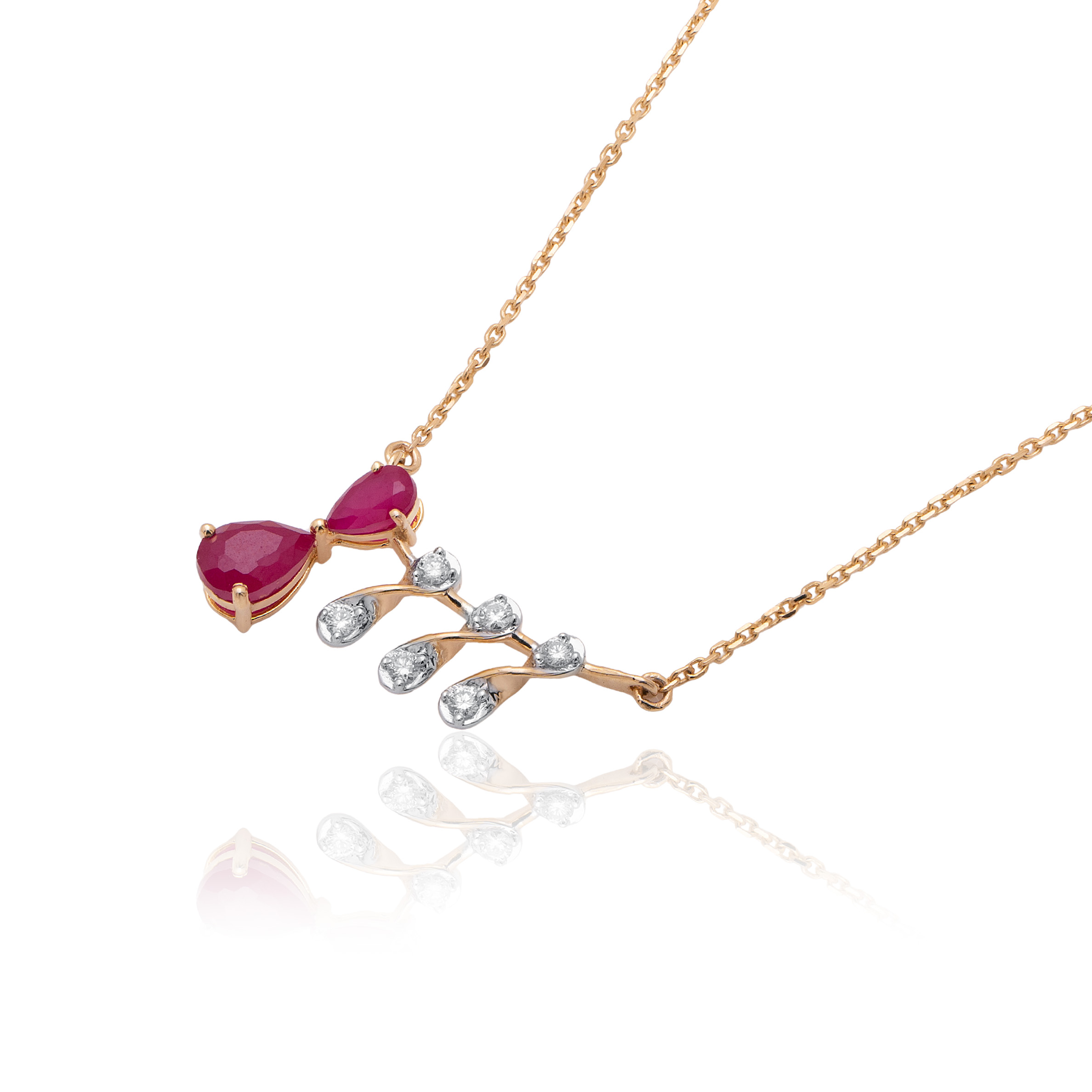 Sleek Everyday Gold and Diamond Pendant