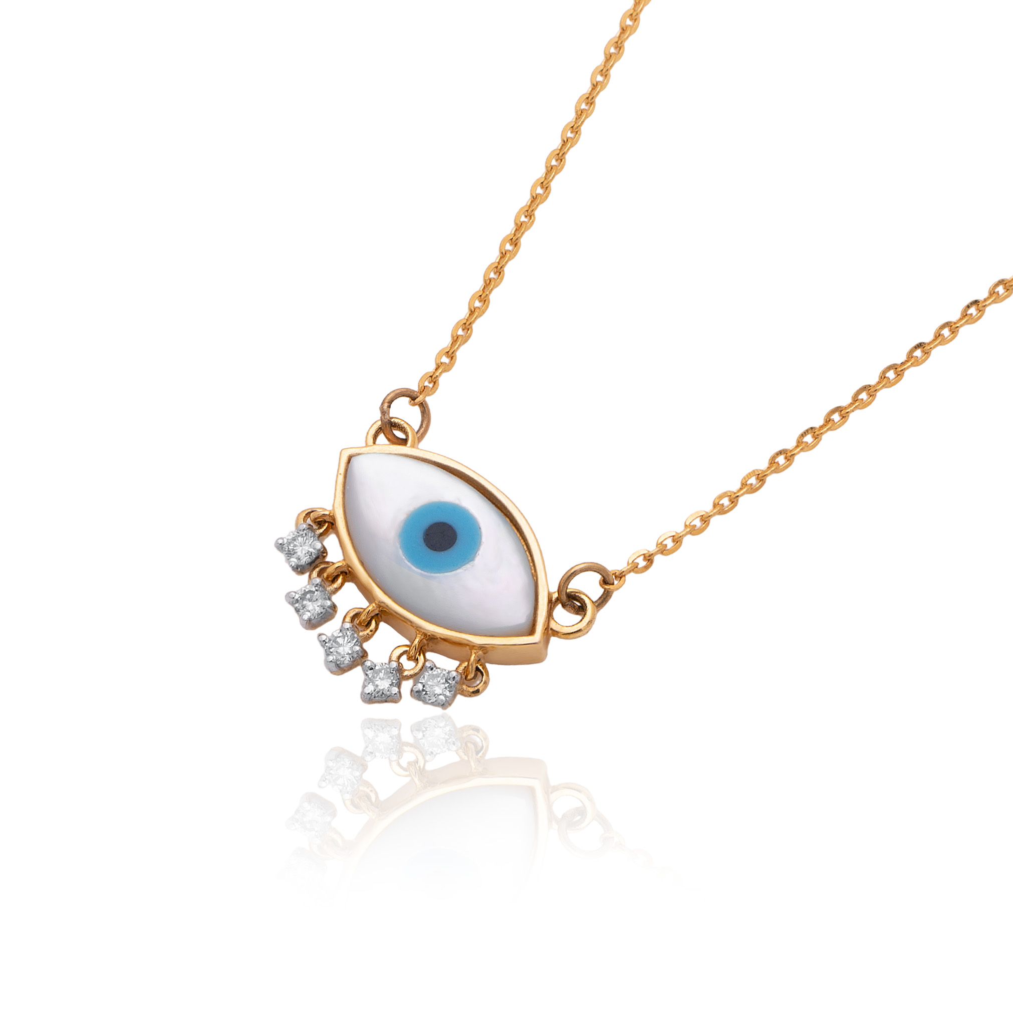 Minimalist Gold and Diamond Pendant