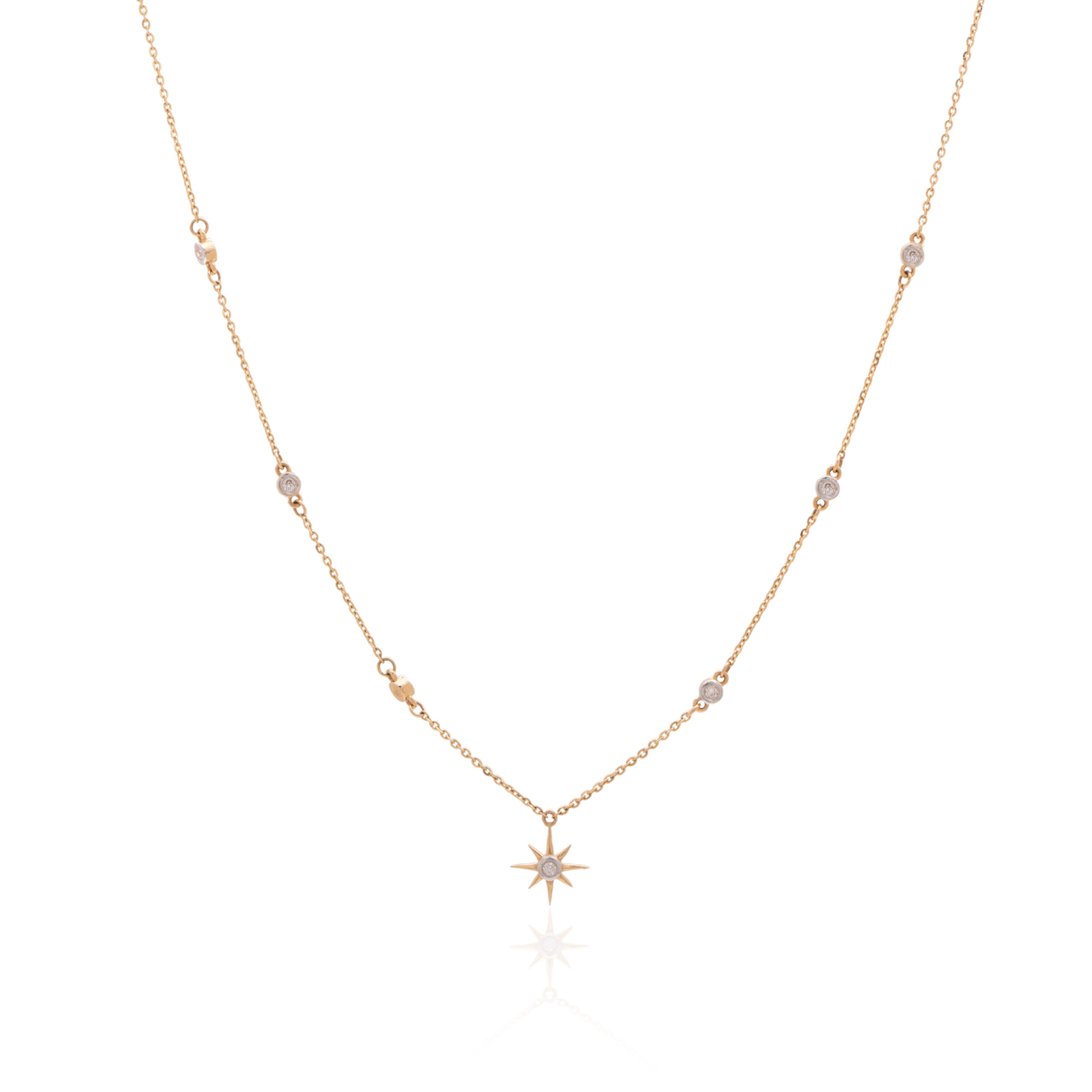 Sleek Everyday Gold and Diamond Pendant